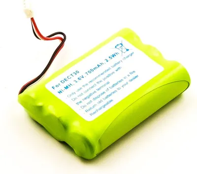 Immagine prodotto di Batteria adatta per Tiptel DECT 500 Batteria NiMH 3,6 Volt 700mAh