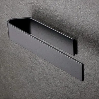 Obrázek produktu pro Nástěnný držák na ručníky do koupelny – samolepicí – 22 cm – černý