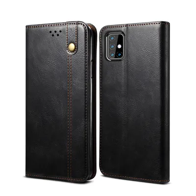 Obrázek produktu pro Pouzdro pro Samsung Galaxy M31S, kožené flip pouzdro peněženka s funkcí stojánku černé