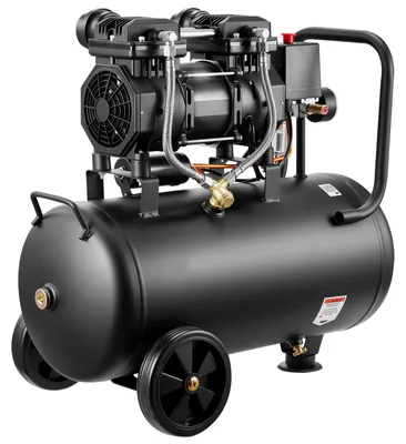 Produktbild von SucceBuy 1,5 kW Druckluftkompressor, ölfreier Kompressor mit 30-Liter-Tank, geräuscharmer Betrieb mit 126 L/min bei 6,2 bar & max. 8 bar, tragbarer Luftkompressor mit Rädern und Griff für Werkstatt und Heimwerker