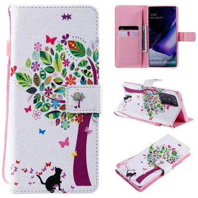 Productafbeelding van Telefoonschaal voor Samsung Galaxy Note 20 Ultra, beschermhoes, portemonnaiehoes, 360-graden hoes, diverse kleuren