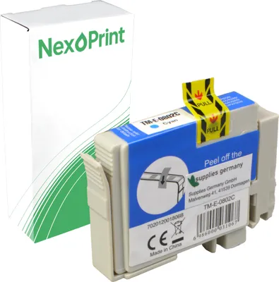 Produktbild von Druckerpatrone kompatibel zu Epson C13T080240 cyan Stylus Photo PX 810 FW Epson PX 800 FW Epson PX 730 WD Epson PX 720 WD Epson PX 710 W