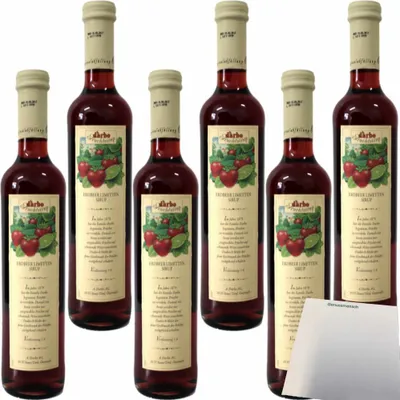 Produktbild von Darbo Fruchtsirup Erdebeer und Limette 6er Pack (6x0,5l Flasche) + usy Block