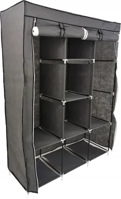 Zdjęcie produktu dla Stylowa szafa tekstylna Kontrasto 170cm szara