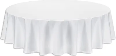 Produktbild von Tischdecke 280 cm Rund, weiß, 100% Baumwolle