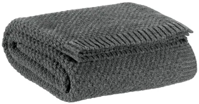 Produktbild von Recycelte Strickdecke Danilo carbonfarben 130 x 160 cm Vivaraise