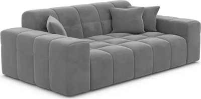 Produktbild von Samtstoff 2-Sitzer Couch Nivara Dunkelgrau