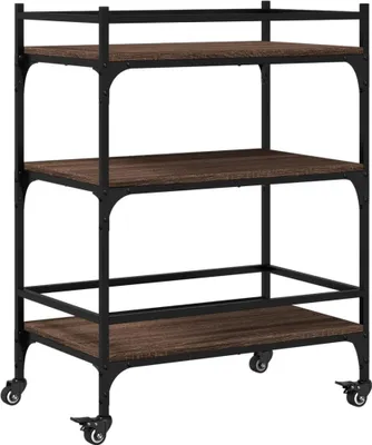 Obrázek produktu pro Kuchyňský vozík 65 x 40 x 86,5 cm kompozitní dřevo Hnědý dub