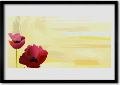 Produktbild von Bild 70x50 MDF-Rahmen Wandkunst Blumen Pflanzen
