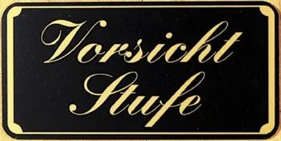 Produktbild von Hinweisschild - VORSICHT STUFE - Gr. ca. 150 x 75 mm - 308072