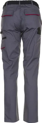 Productafbeelding van Planam Highline damesbroek, model "Bundhose", in de kleuren grijs/zwart/rood, maat 42, artikelnummer 2329042
