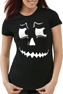 Produktbild von style3 Halloween Grusel Geist Damen T-Shirt, Farbe:Schwarz, Größe:XL