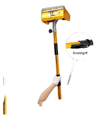 Immagine prodotto di Attrezzo per finiture in cartongesso, grande capacità, asta regolabile, giallo