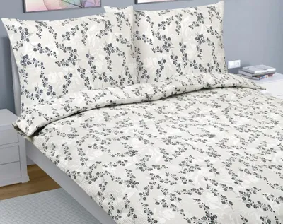 Zdjęcie produktu dla Pościel krepowa na podwójnym łóżku - 1 szt. 200x220, 70x90 - beżowa, szara, czerwona