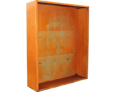 Produktbild von Kaminholzunterstand Palatino Corten mit Rückwand 150 x 40 x 180 cm braun