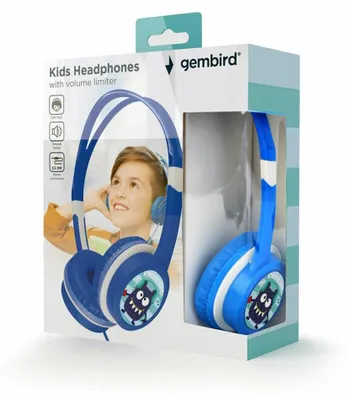 Image de casque gembird pour enfants avec limiteur de volume, bleu