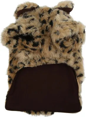 Obrázok produktu pre Pláštenka pre domáce zvieratá s leopardou potlačou, roztomilá plyšová bunda v retro štýle pre šteňatá na jeseň a zimu