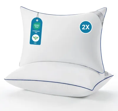 Immagine prodotto di Cuscini BedStory, 50 x 70 cm, confezione da 2, design classico, ipoallergenici, morbidi e traspiranti