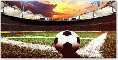Produktbild von Tulup® Leinwandbild - 140x70 cm - Wandkunst - Drucke auf Leinwand - Leinwanddruck  - Sport - Mehrfarbig - Ball im Stadion