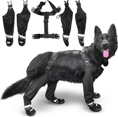 Produktbild von INF Verstellbare Anti-Schmutz Anti-Rutsch Haustierschuhe mit Reflektoren XL