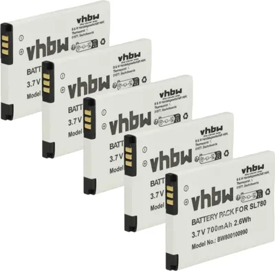 Produktbild von vhbw 5x Akku kompatibel mit Auerswald COMfortel M-520, M-720, M-710 schnurlos Festnetz Telefon (700 mAh, 3,7 V, Li-Ion)