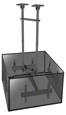 Image de Support plafond pour 4 écrans TV 50"- 75" Hauteur réglable 86-325cm