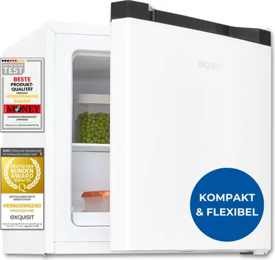 Produktbild von Exquisit Mini-Gefrierschrank, Mini-Tiefkühlschrank, 31 Liter, 45 cm Breite, 4-Sterne-Gefrierfach, GB40-050C weiss