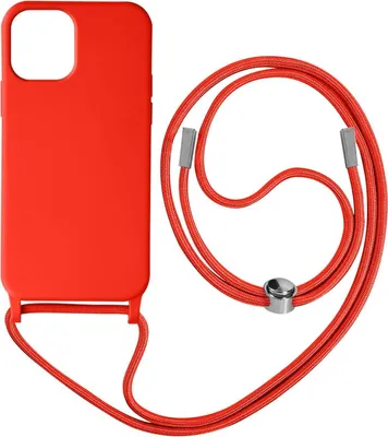 Produktbild von Avizar, Schutzhülle mit 80cm langer Nylonkette für Apple iPhone 12 Pro Max, Rot