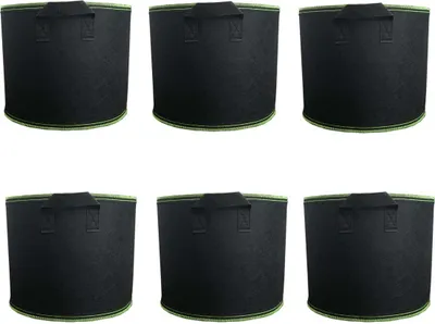Obrázok produktu pre 6 kusov 10L vrece na sadenie paradajok, vrece na sadenie s držadlami z plsti na pestovanie paradajok, kvetov, rastlín a ďalších rastlín - Ø25cm výška 22cm