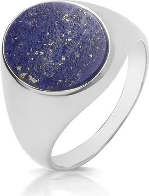Image de Bague Chevalière / Bague Souveraine Homme Argent fin 925 avec Lapis Lazuli, 59 (18.8); TRS33132RSR