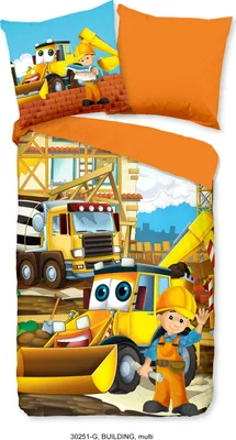 Produktbild von Good Morning Bettwäsche-Garnitur Building Farbe Multi Größe 135x200+80x80