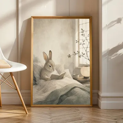 Satinkaninchen, Kaninchenposter, Produktansicht 1