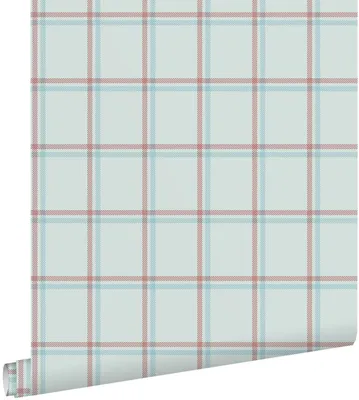 Obrázok produktu pre ESTAhome tapeta s kockovaným vzorom, modrá a červená, 50 x 900 cm