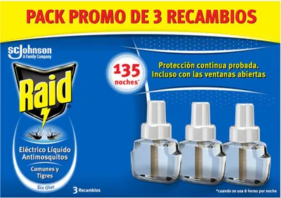 Obrázok produktu pre Raid Insekticídne náplne pre elektrofumigátory x3ks