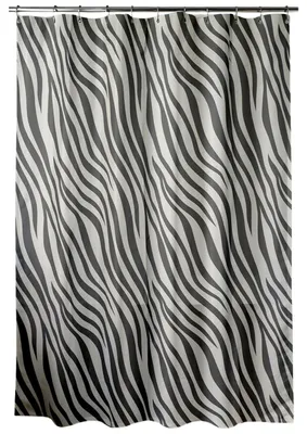 Immagine prodotto di TENDNCE | Tenda da doccia - Tenda da bagno - 180x200 - bianco - nero - Paravento per doccia - Motivo zebrato - Decorativa