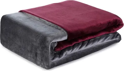 Produktbild von Bettwäsche Cashmere-Feeling Mikroflausch 135 x 200 cm bordeaux/anthrazit