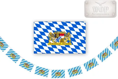 Produktbild von Girlande   Bayern Party Bavaria Dekogirlande 4m 16 Fahnen