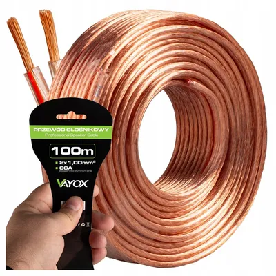 Immagine prodotto di Cavo per altoparlanti Libox 2×1,00mm lb0007 cavo audio 100 m trasparente