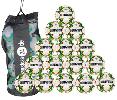 Produktbild von Ballset DERBYSTAR Jugendball - STRATOS S-LIGHT Futsal inkl. Ballsack 4 15 Bälle