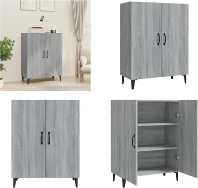 Produktbild von vidaXL Sideboard Grau Sonoma 70x34x90 cm Holzwerkstoff - Sideboard - Sideboards - Schrank - Lagerschrank