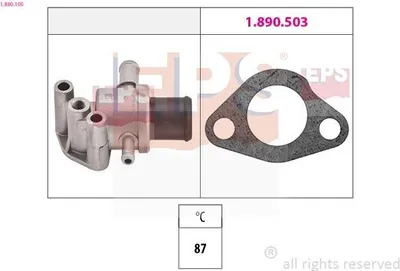 Produktbild von EPS Thermostat Kühlmittel 87°C für FIAT Seicento / 600 Schrägheck (187) CINQUECENTO (170) Cinquecento Kasten / Schrägheck (170) Seicento / 600 Van