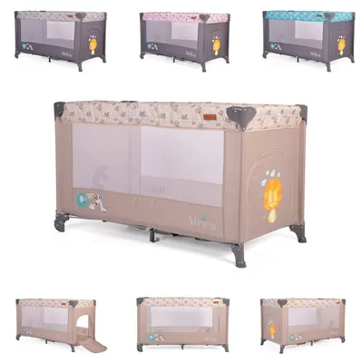 Produktbild von Cangaroo Reisebett Africa Laufstall Seiteneingang Matratze Sichtfenster Tasche beige