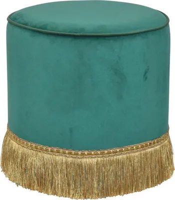 Produktbild von Polsterhocker Pouf Sitzpouf Sitzhocker Fußhocker in Smaragdgrün