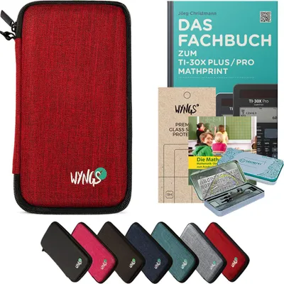 Produktbild von CALCUSO Zubehör Streberpaket Rot kompatibel für Taschenrechner TI-30X Plus/Pro Mathprint