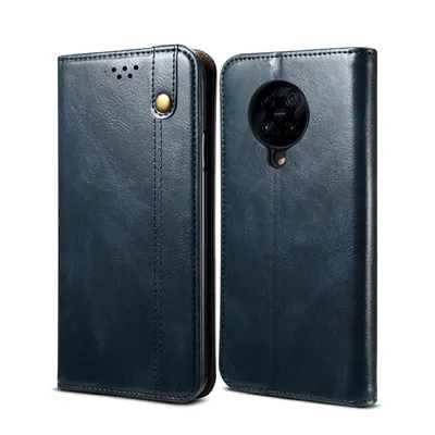 Obrázek produktu pro Pouzdro pro Xiaomi Poco F2, kožené flip pouzdro peněženka s funkcí stojánku modré