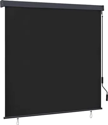 Produktbild von Rollo mit Vorhängen Anthrazit 180 x 250 cm Stoff und Aluminium
