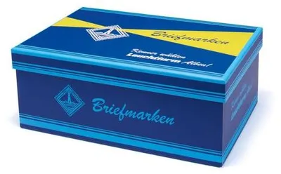 Produktbild von Leuchtturm Briefmarkenbox RETRO aus Karton, 300x120x200 mm, 5 Stück