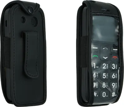 Obrázok produktu pre Ledertasche mit Gürtelclip für Trevi Sicuro 10, sw