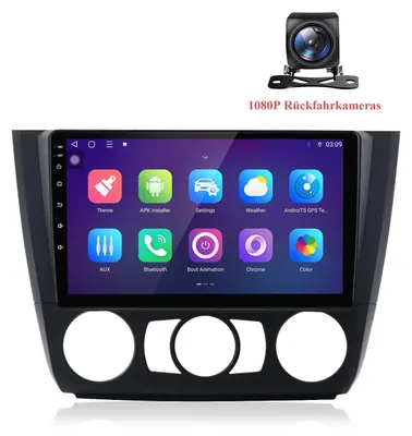 Immagine prodotto di Autoradio Android con telecamera di retromarcia per BMW Serie 1 (E81, E82, E87, E88) dal 2004 al 2012, con CarPlay e Android Auto wireless, processore 8Core, 6+128GB di memoria, navigazione GPS 4G LTE e display da 9 pollici