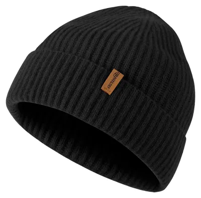 Produktbild von Wintermütze Strickmütze Beanie - 100 % Wolle - Uni